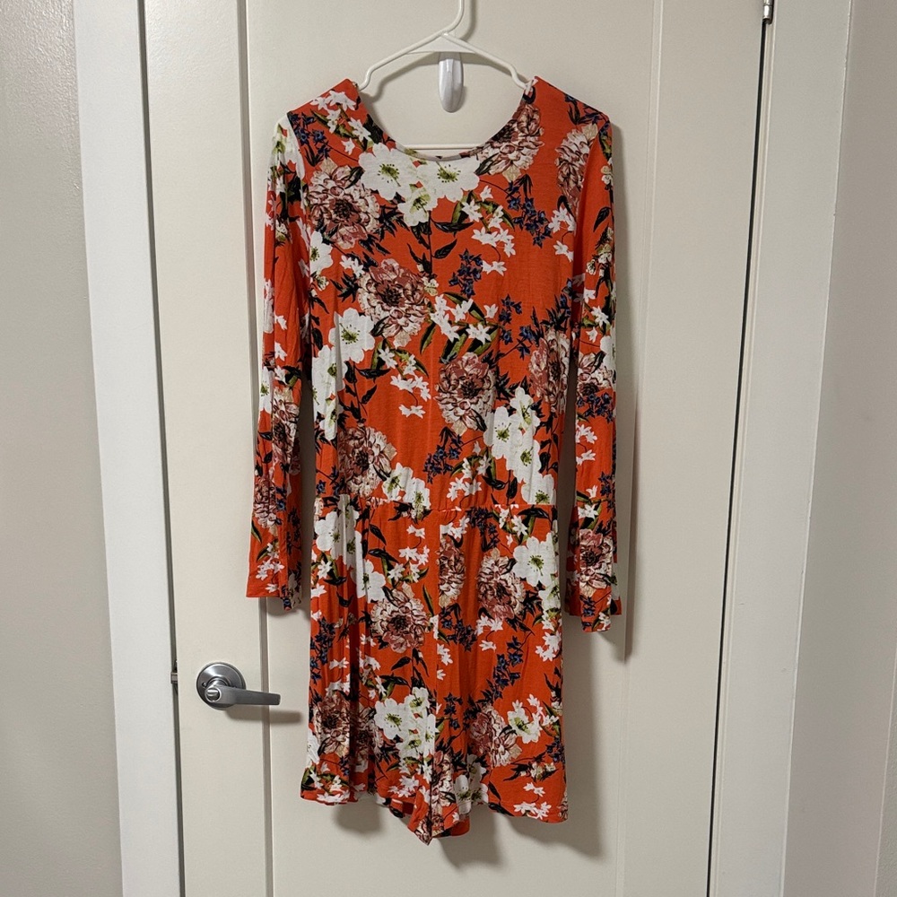 Venus Floral Long Sleeve Romper